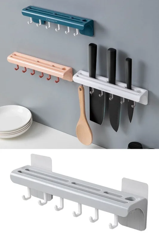 Ergonomik Mutfak Bıçakları için Dayanıklı Organizer Askı