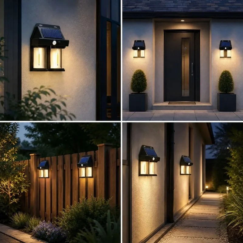 Hareket Sensörlü Kablosuz Güneş Enerjili LED Bahçe 2'li Set