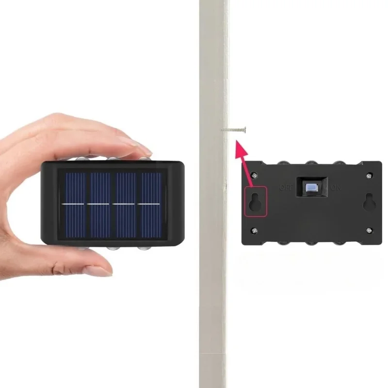 Ergonomik Dekoratif Duvar 6 Ledli Güneş Enerjili Aplik