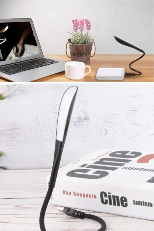 Ergonomik Dokunmatik 3 Kademeli 14 LED Masa Lambası - Siyah