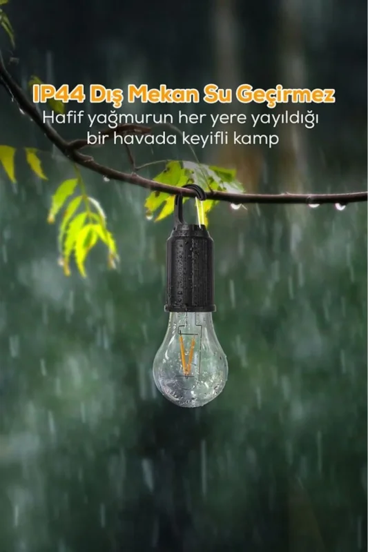 Çok Amaçlı Şarj Edilebilir LED Kamp ve Bahçe Lambası
