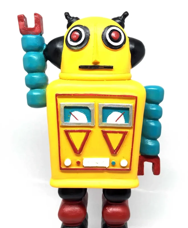 Renkli Tasarıma Sahip Uzaylı Robot Biblo Figürü