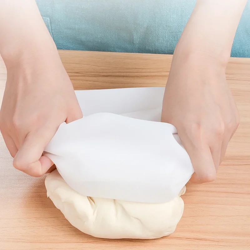 Ergonomik Şeffaf Silikon Hamur Yoğurma Torbası Seti 2 Adet
