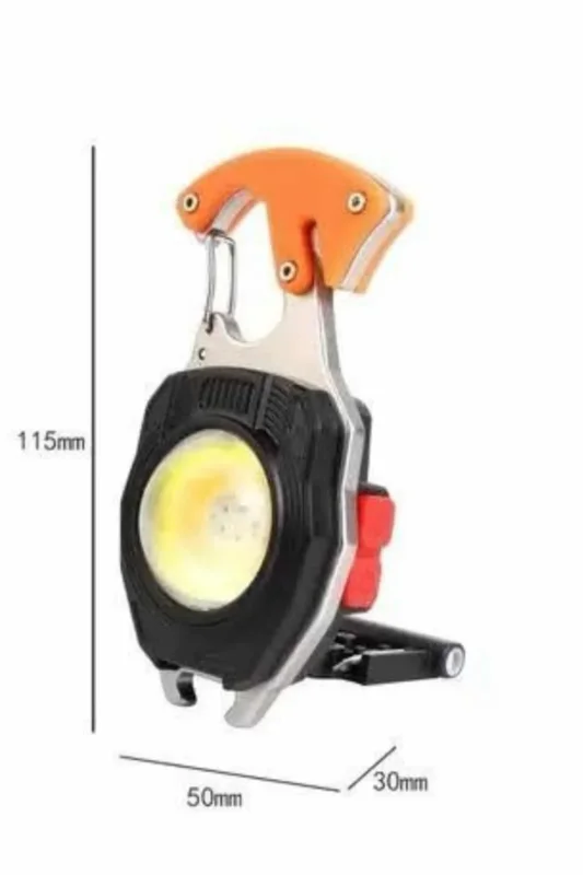 Kompakt 7 Modlu Mini Led Lamba Usb Şarjlı Anahtarlık
