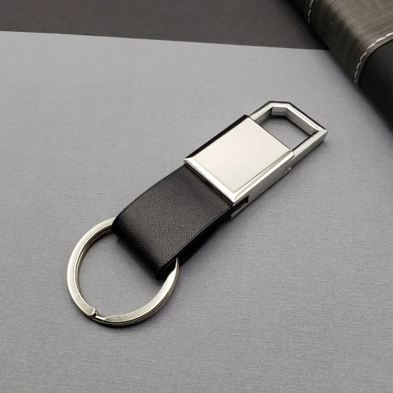 Şık Tasarımlı Siyah Gümüş Metal Anahtarlık 8 Cm