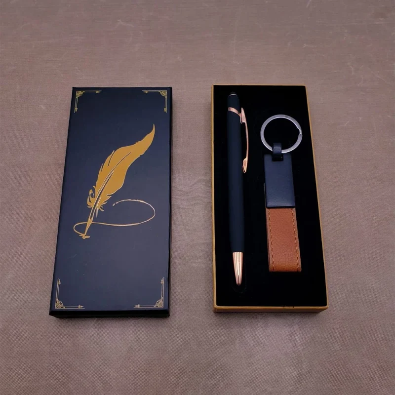 Şık Tasarımlı Kalem Ve Anahtarlık Seti 14 Cm 1 Adet