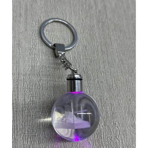 Şık Ledli Kristal Anahtarlık 10,5 Cm Sultanahmet Tasarımı