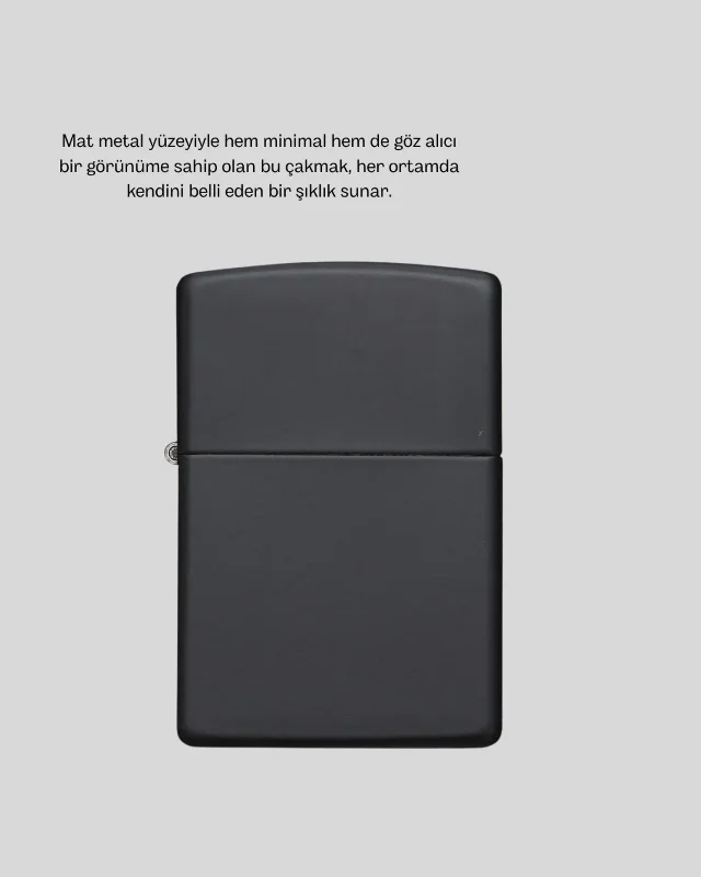 Minimalist Tasarım Metal Çakmak Mat Yüzeyli 1 Adet – 3. görsel