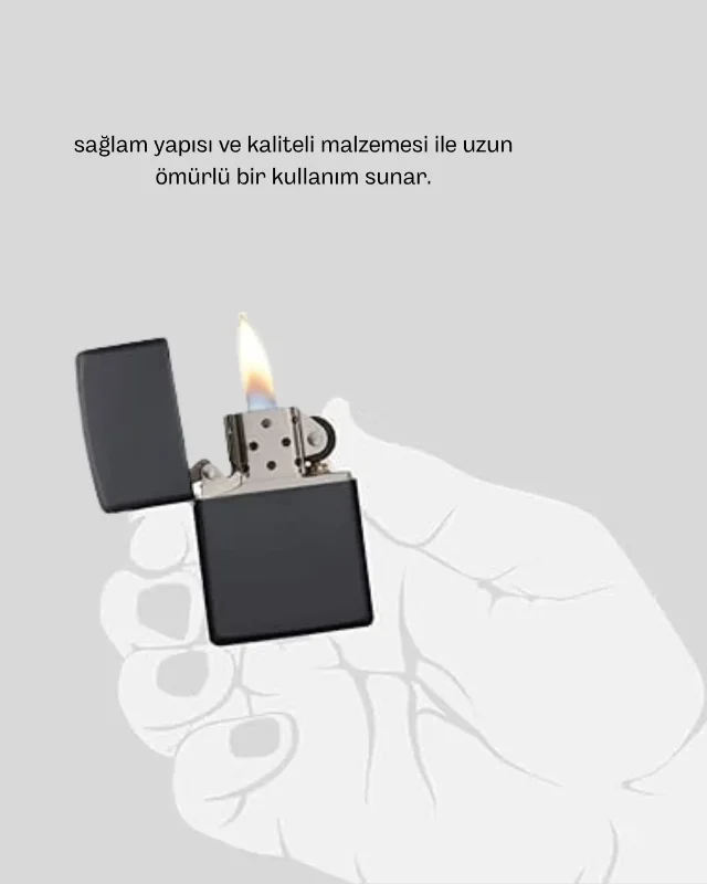 Minimalist Tasarım Metal Çakmak Mat Yüzeyli 1 Adet