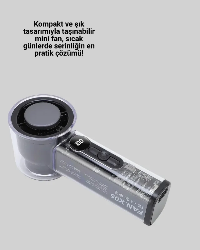 Taşınabilir Sessiz Fan Usb Şarjlı 100 Hız