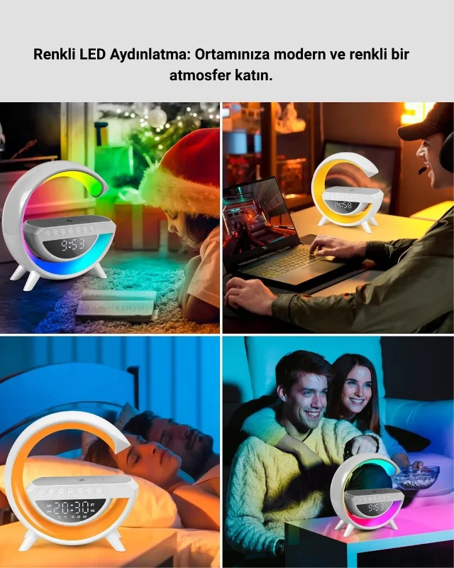 Şık Tasarımlı Kablosuz Şarjlı Led Atmosfer Lambası 15w
