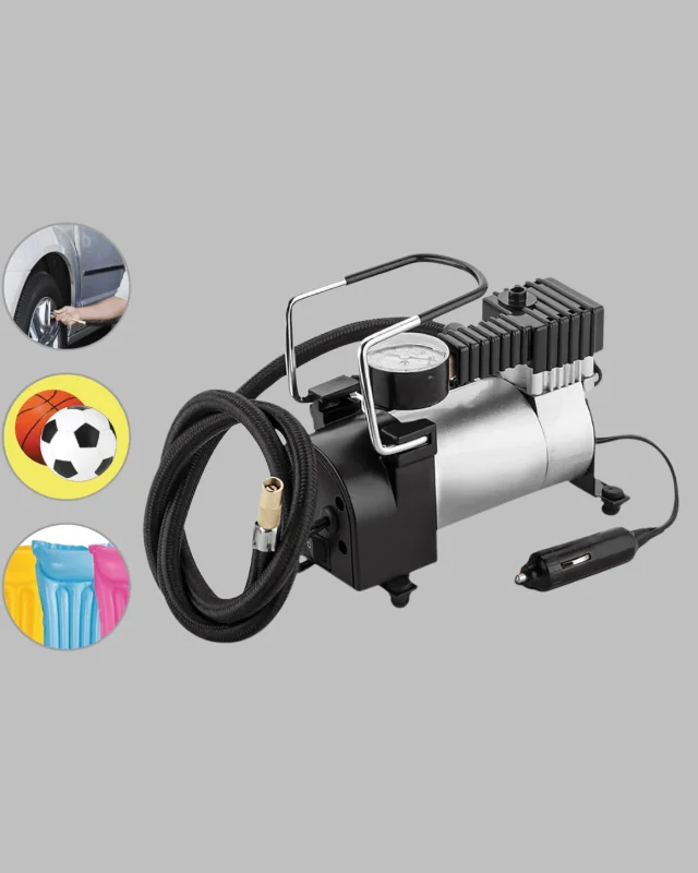 Metal Gövdeli Oto Lastik Hava Kompresörü 12V 140 PSI Hızlı Şişirme – 2. görsel