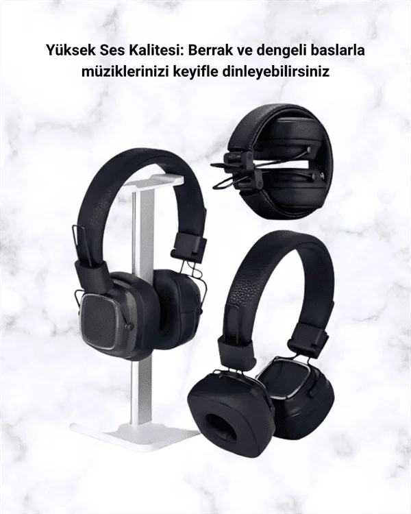 Bluetooth 5.3 Rainbow Işıklı Kulak Üstü Kablosuz Kulaklık
