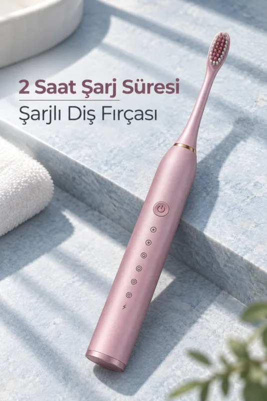 Pembe Şarjlı Diş Fırçası 500 mAh Bataryalı – 4. görsel