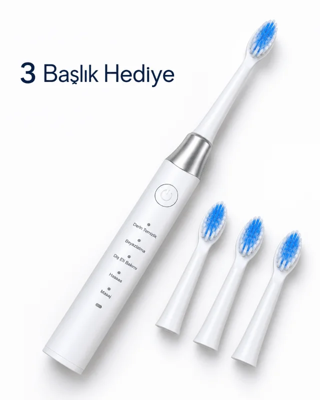 Elektrikli Diş Fırçası 3 Yedek Başlıklı