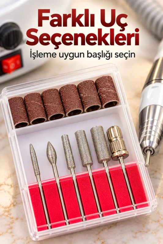 Elektrikli Tırnak Törpüsü Hız Ayarlı Ayak Pedallı Set – 2. görsel