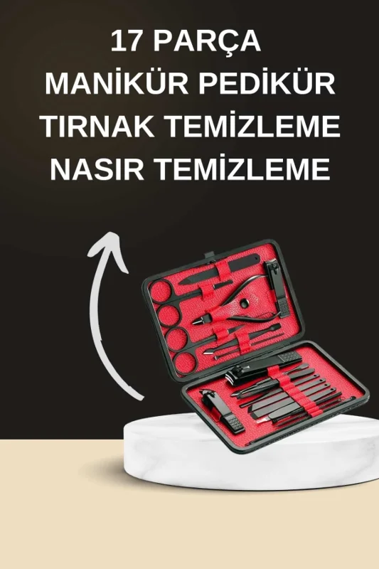 Elektrikli Manikür Pedikür Seti İkili Set 17 Parça Tırnak Bakımı Nasır Temizleme Tırnak Şekillendirme – 2. görsel