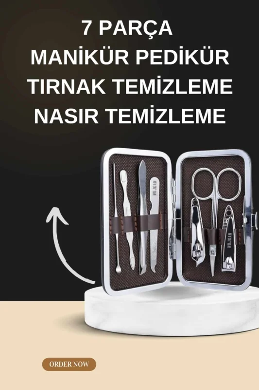 Manikür Pedikür Seti İkili Set El ve Ayak Bakımı Nasır Temizleme Protez Tırnak Çıkarma – 2. görsel