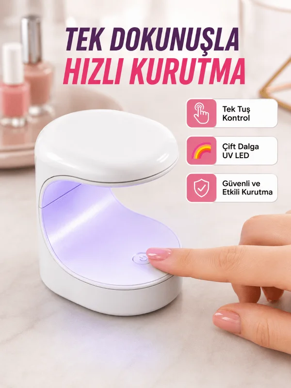 Mini Tırnak Kurutucu – Hızlı Kurutma İçin UVLED Işık Teknolojisi Yeni Nesil