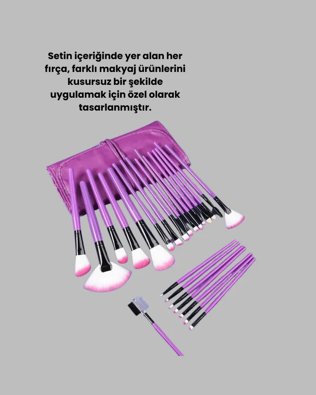 12 Parça Yumuşak Kıllı Makyaj Fırçası Seti Yüz ve Göz Makyajına Uygun Profesyonel Kullanım – 2. görsel