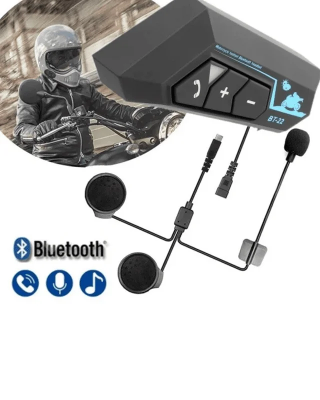 Bluetooth Motosiklet Kask Kulaklığı Mikrofonlu Kablosuz Sürüş Intercomu