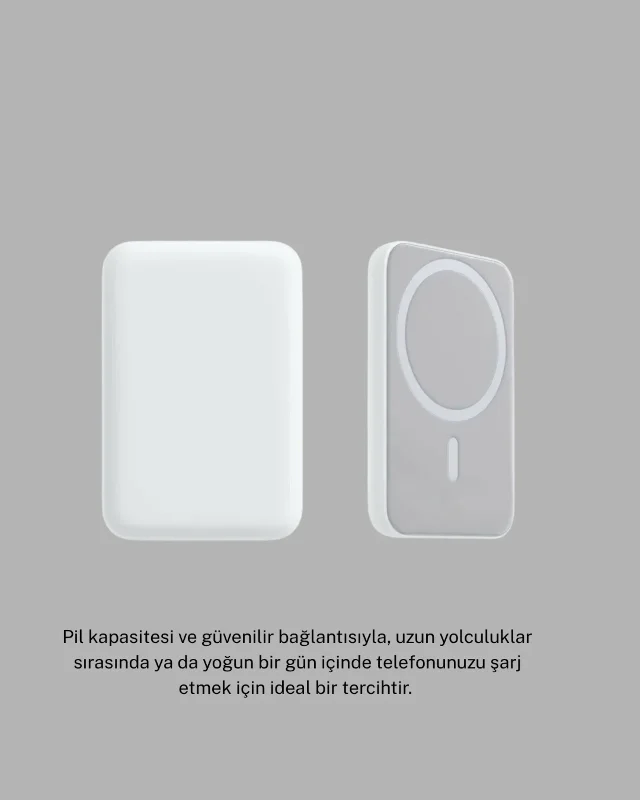 Kablosuz Hızlı Şarj Bataryası 15w Lightning Girişli Taşınabilir – 3. görsel