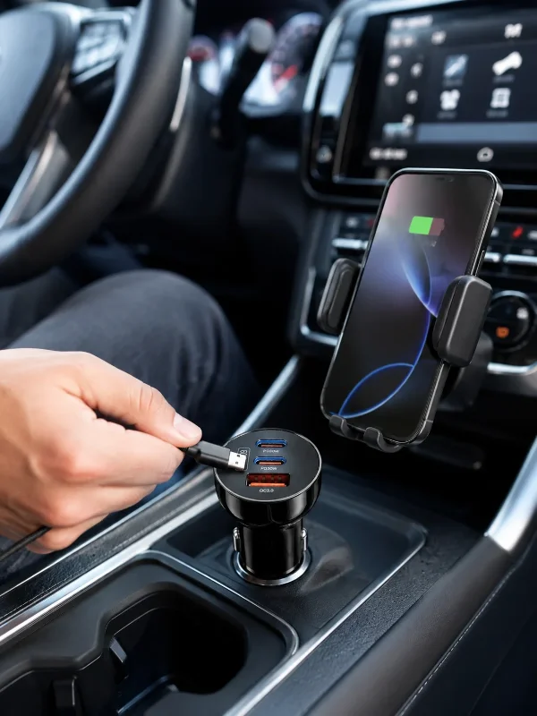 Araç İçi 3 Portlu Şarj Adaptörü Çift Pd Type-c Ve Qc3.0