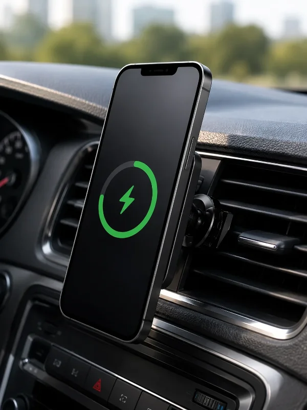 Kablosuz Araç Şarj Cihazı 15w Magsafe Uyumlu Telefon Tutucu