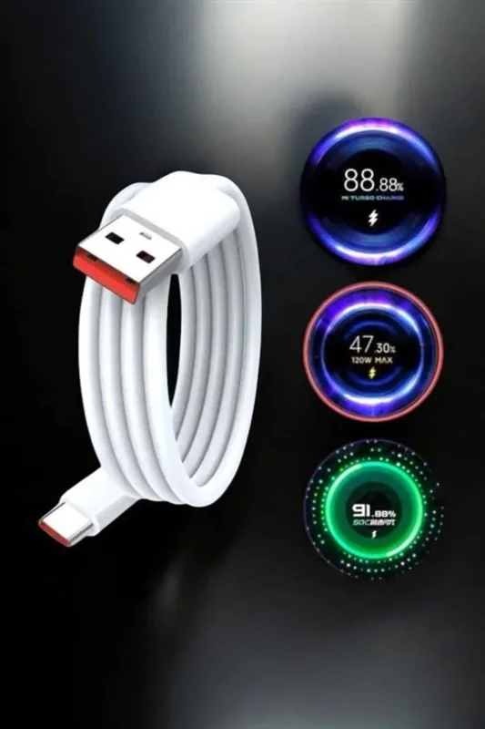 Hızlı Şarj Cihazı 120w Type-c Uyumlu Seyahat İçin