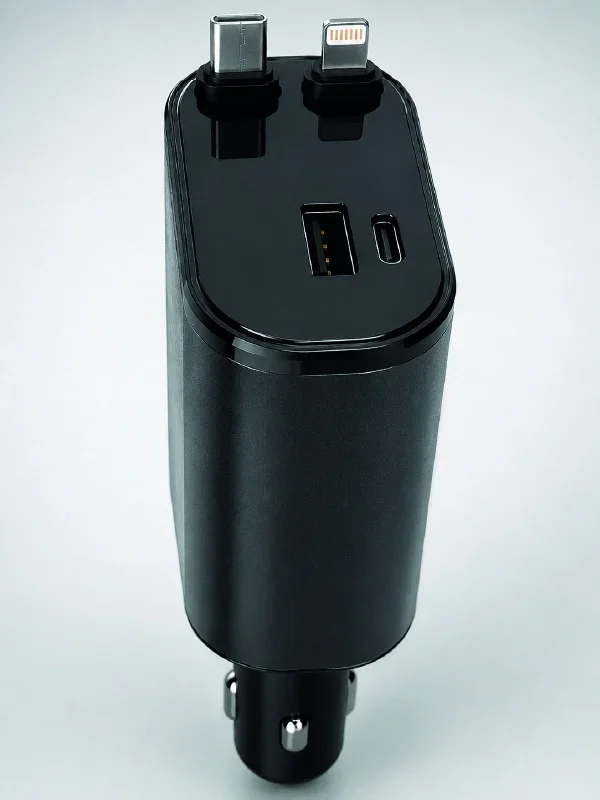 Kompakt Araç Şarj Cihazı 120w Hızlı Şarj Type-c Ve Usb Çıkışlı – 3. görsel