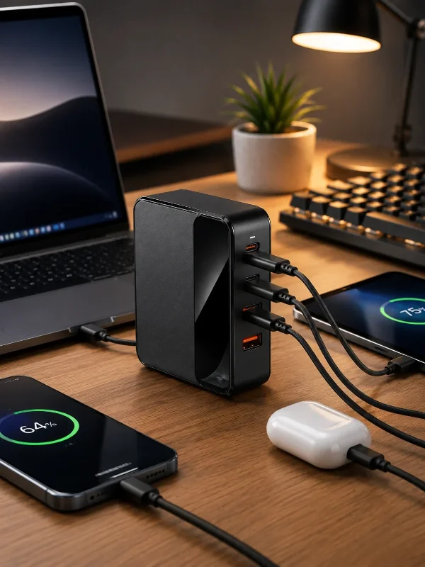Hızlı Şarj İstasyonu 4 Port Usb-a Ve Usb-c Masaüstü
