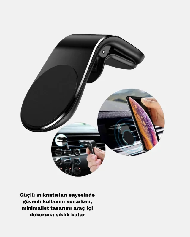 Şık Manyetik Telefon Tutucu Ve Hızlı Şarj Adaptörü 2'li Set – 2. görsel