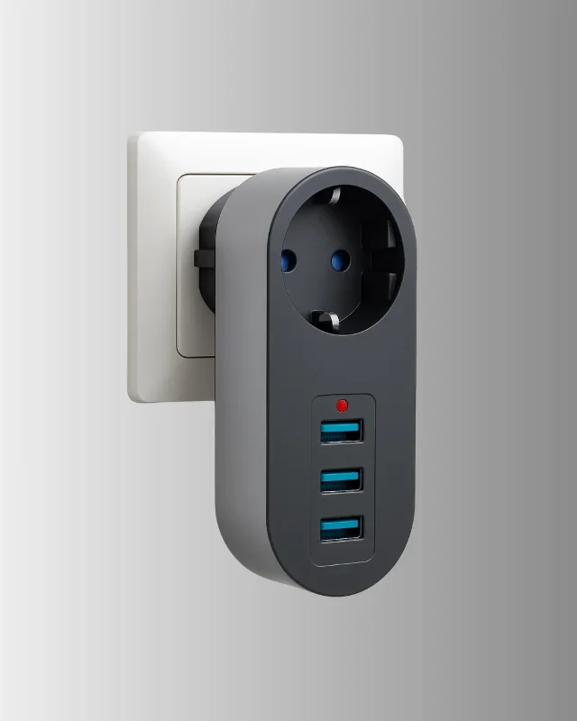 Termal Korumalı Usb Priz 3'lü Hızlı Şarj Çocuk Güvenliği – 3. görsel