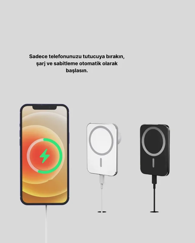 Magsafe Uyumlu Araç Telefon Tutucu Ve Şarj Cihazı – 2. görsel