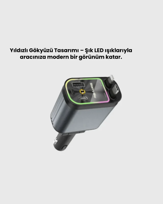 Hızlı Şarj Cihazı 4 Portlu 66w Bmw Mercedes Audi Volkswagen Uyumlu