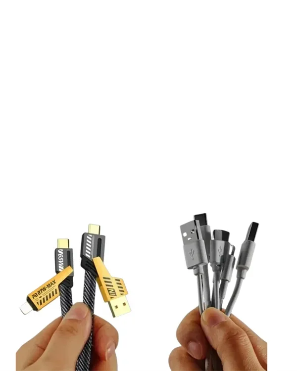 Usb Hızlı Şarj Ve Veri Kablosu 1.2m 65w Çoklu Bağlantı