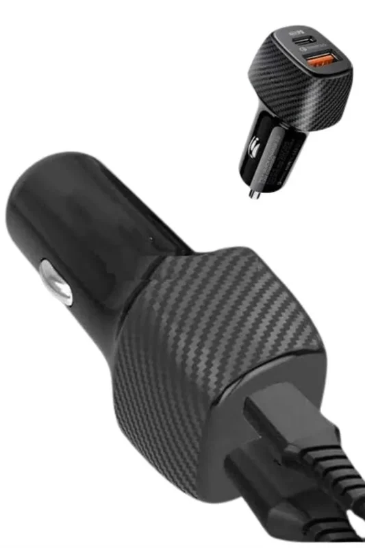 Çift Girişli Hızlı Oto Şarj Cihazı 38w Type-c Ve Usb