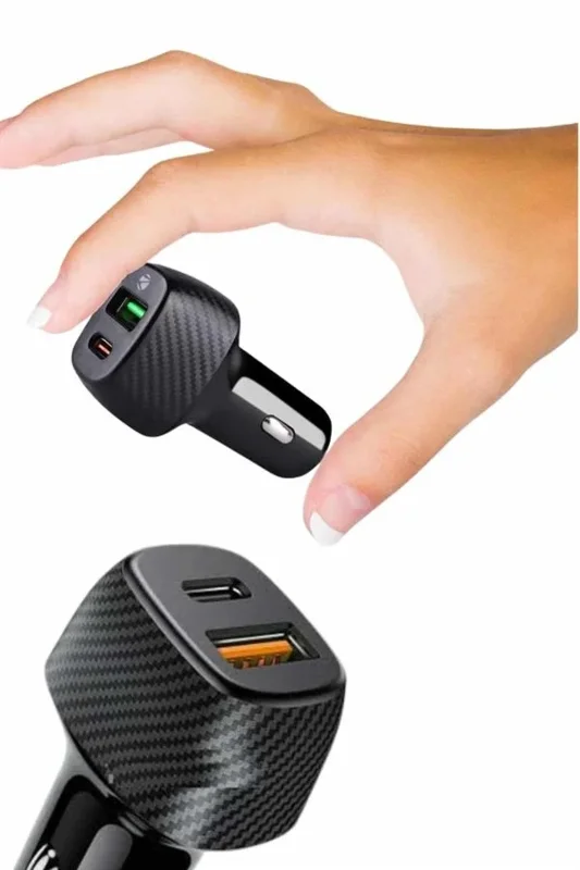 Hızlı Şarj Özellikli Type-c Araba Çakmaklık 38w