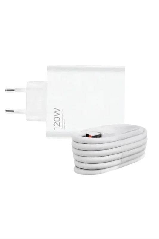 Turbo Hızlı Şarj Adaptörü 120w Usb-c Seti Beyaz