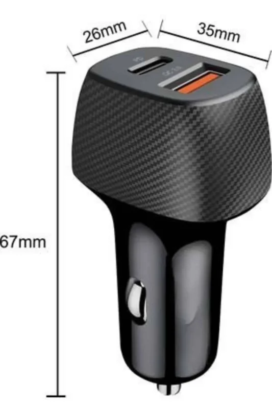 Hızlı Şarj Soketi 38w Type-c Ve Usb Araba Çakmaklığı