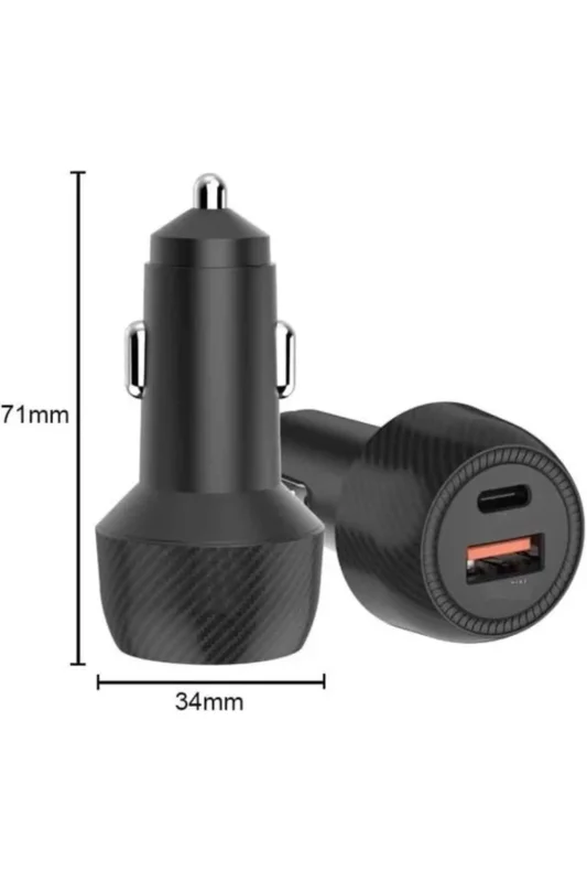 Çift Girişli Hızlı Oto Şarj Cihazı 38w Type-c Ve Usb – 4. görsel