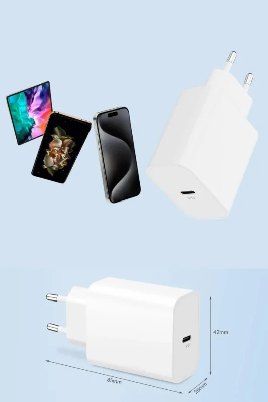 Hızlı Şarj Aleti 20w İos Uyumlu 15 Pro Pro Max Beyaz – 4. görsel