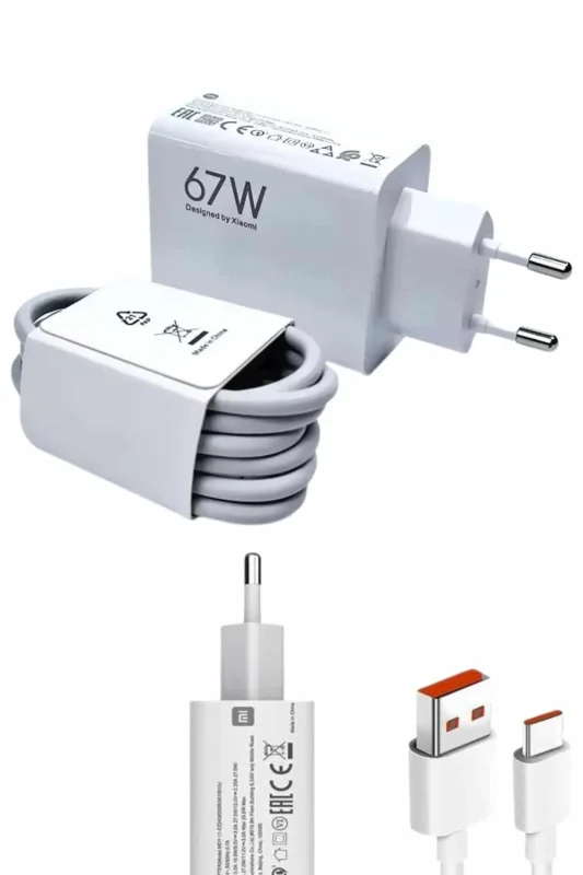 Turbo Hızlı Şarj Seti 67w Usb-c Adaptör Ve Kablo