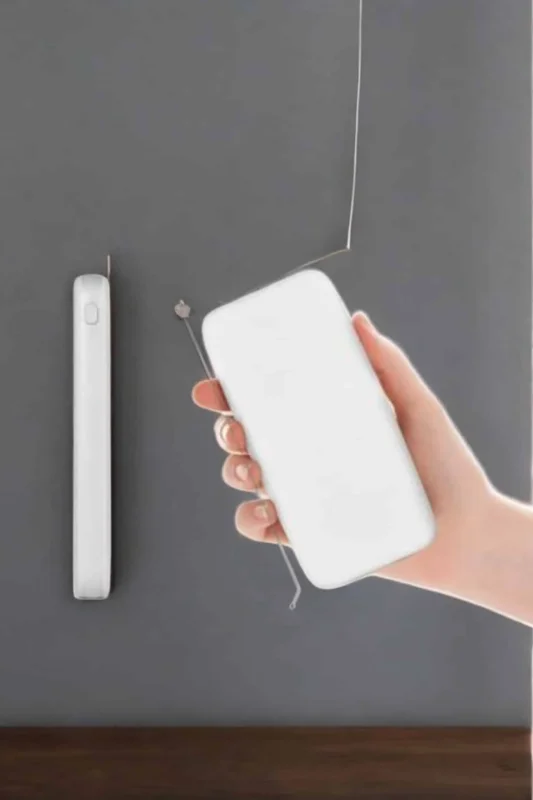 Beyaz Kablosuz Şarj Aleti 5000 Mah Hızlı Şarj Taşınabilir
