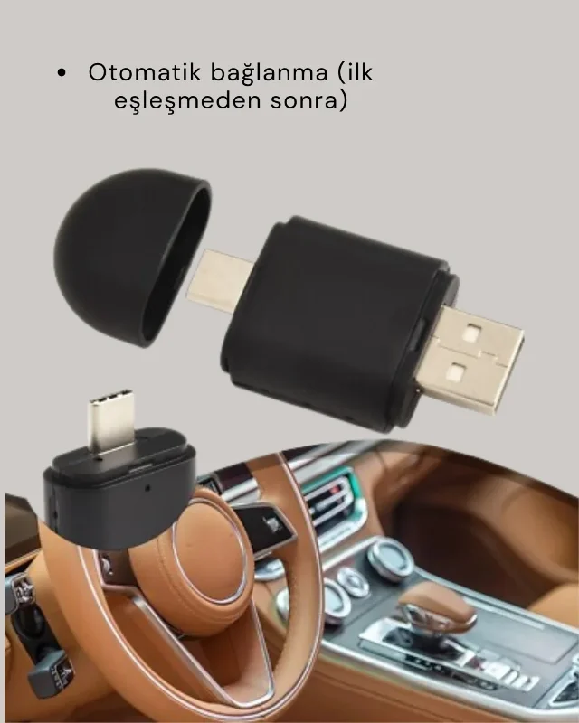 Bluetooth 5.4 Carplay Adaptörü Tak Çalıştır (kablosuz Model)