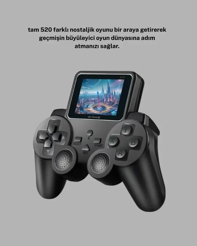 Retro Oyun Konsolu Atari S10 520 Oyun Taşınabilir Tv Bağlantılı – 4. görsel