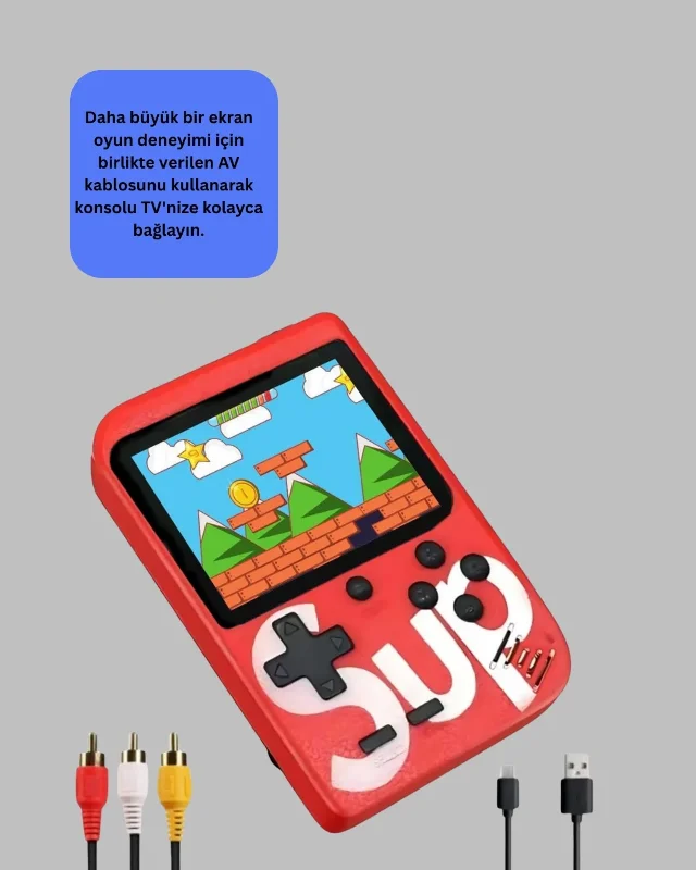 Taşınabilir Retro El Konsolu 400 Oyunlu 3 İnç Hd Ekran – 3. görsel