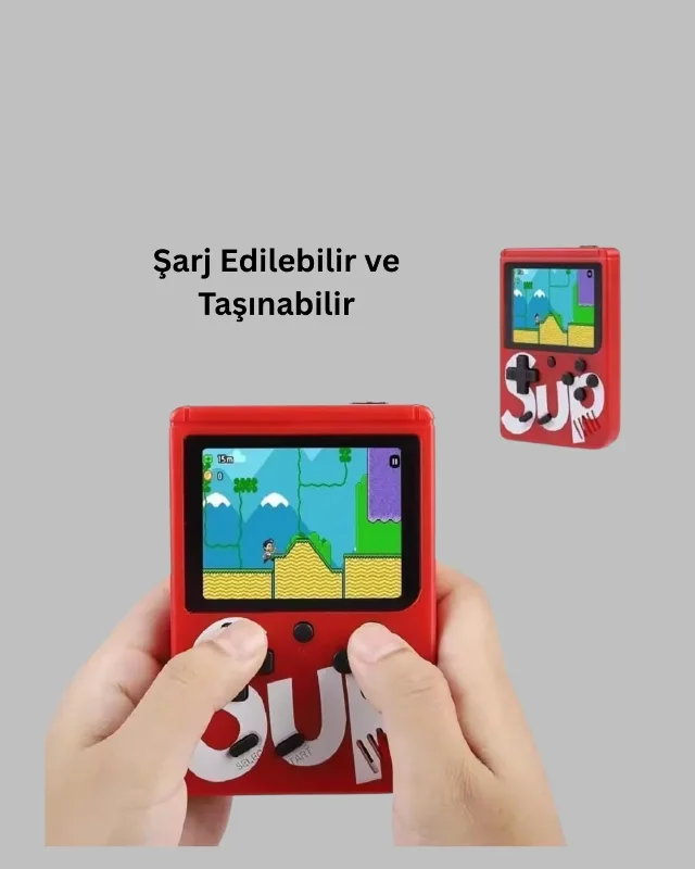 Taşınabilir Retro El Konsolu 400 Oyunlu 3 İnç Hd Ekran