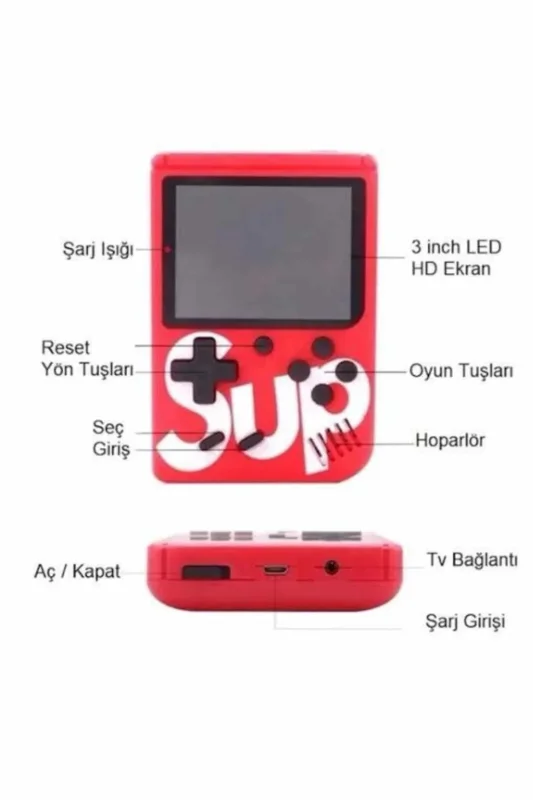Retro Mini Atari Oyun Konsolu 400 Oyunlu Taşınabilir