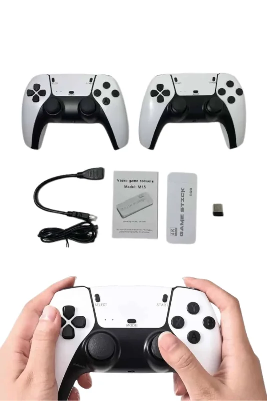 Beyaz Retro Game Stick 4k Hd Konsol +20000 Oyun